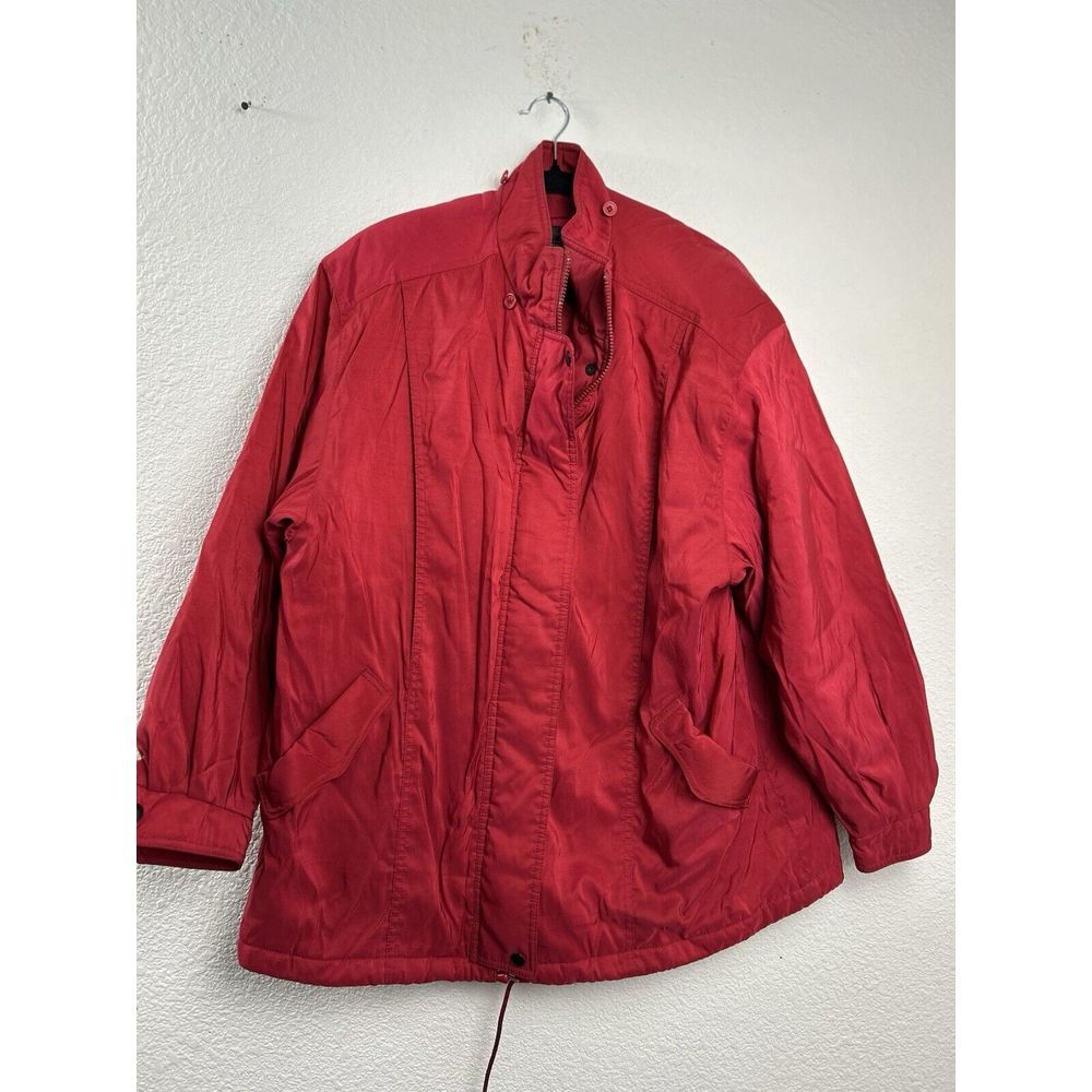 Vintage Red Forecaster Of Boston Women's Winter Coat‎ With Pockets Size L Petite